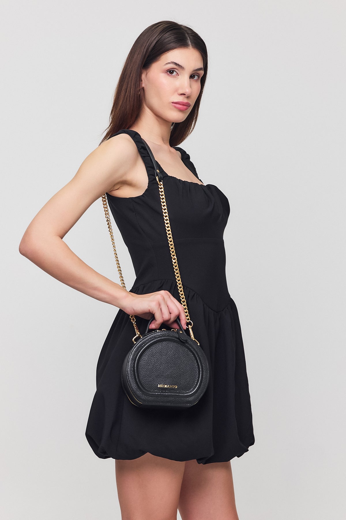 Meskanto - Mira Hakiki Deri Kadın Çanta - MES-M-1020 Siyah