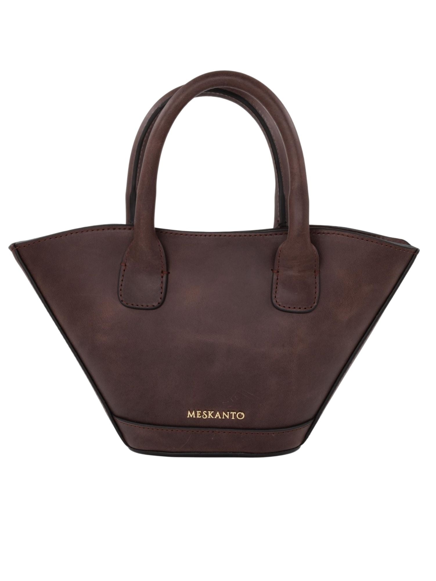Meskanto - Hakiki Deri Kadın Omuz Çantası - MES-B-1023-Acı Kahve