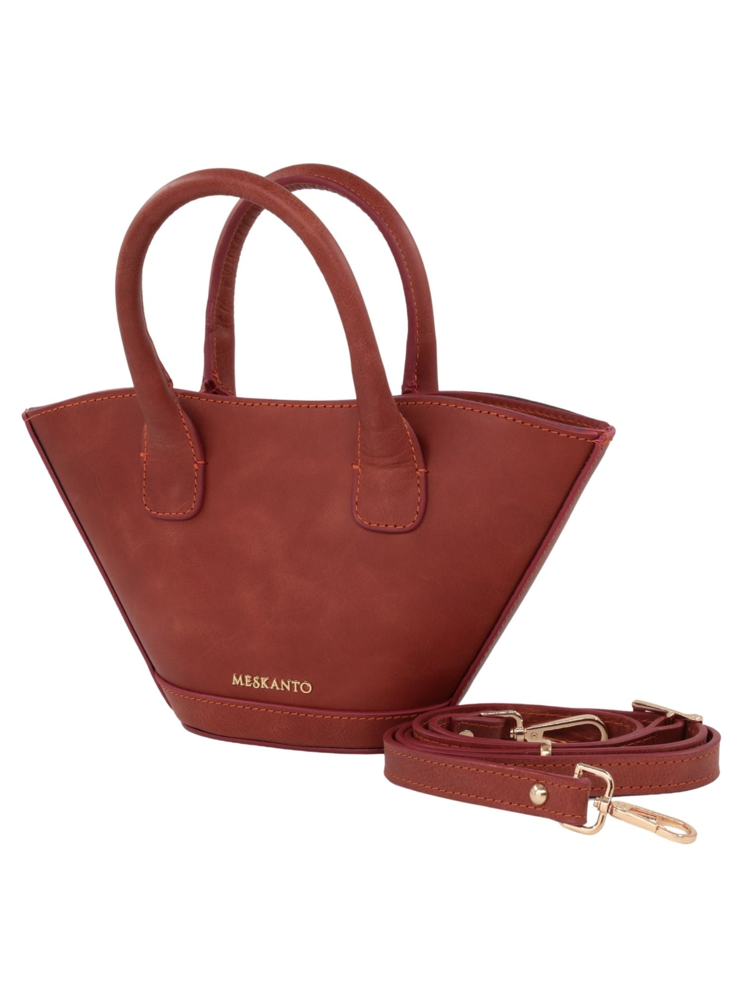 Meskanto - Hakiki Deri Kadın Omuz Çantası - MES-B-1023-Kizil