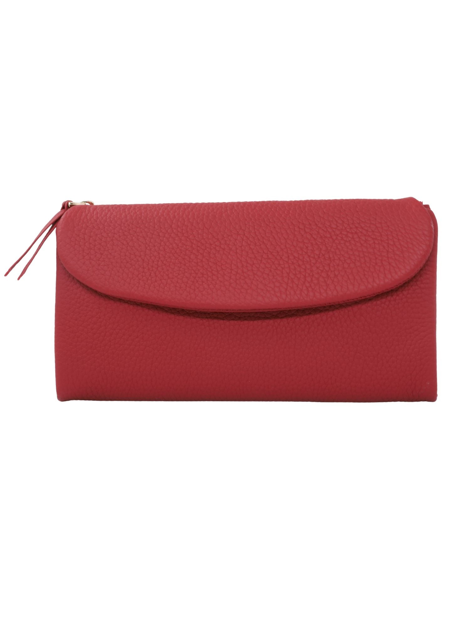 Meskanto - Meskanto Daisy Hakiki Deri Telefon Bölmeli Kapaklı Uzun Kadın Cüzdanı - FD-2049-K - K