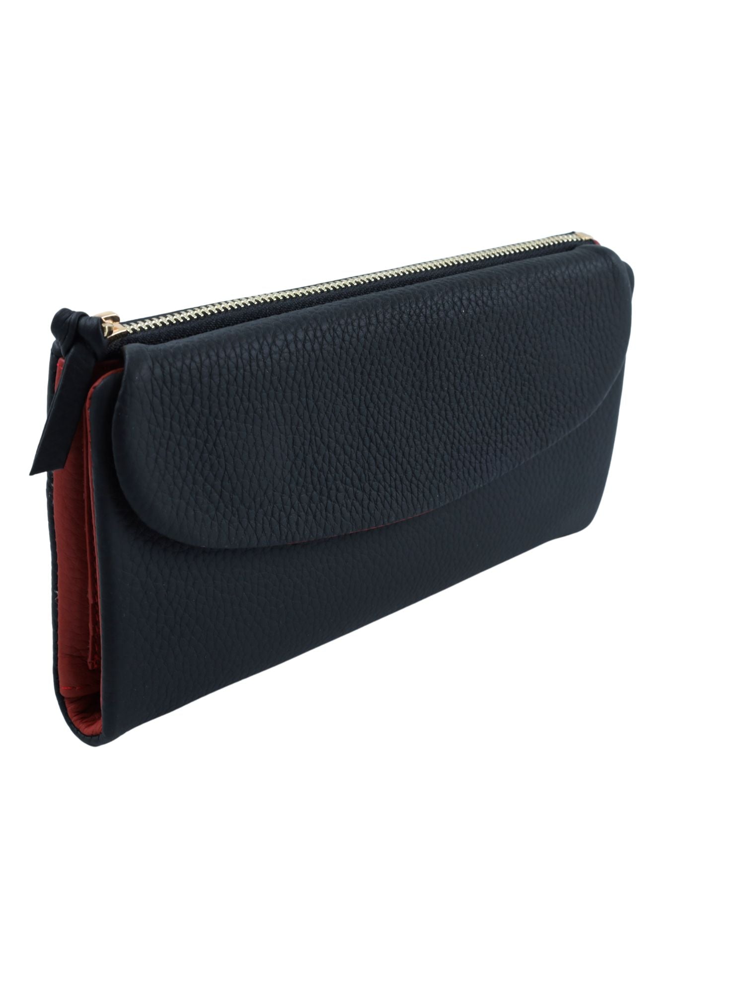 Meskanto - Meskanto Daisy Hakiki Deri Telefon Bölmeli Kapaklı Uzun Kadın Cüzdanı - FD-2049-KS - KS