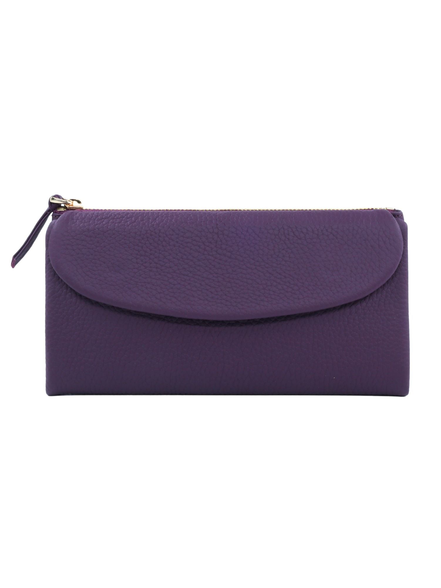 Meskanto - Meskanto Daisy Hakiki Deri Telefon Bölmeli Kapaklı Uzun Kadın Cüzdanı - FD-2049-M - M