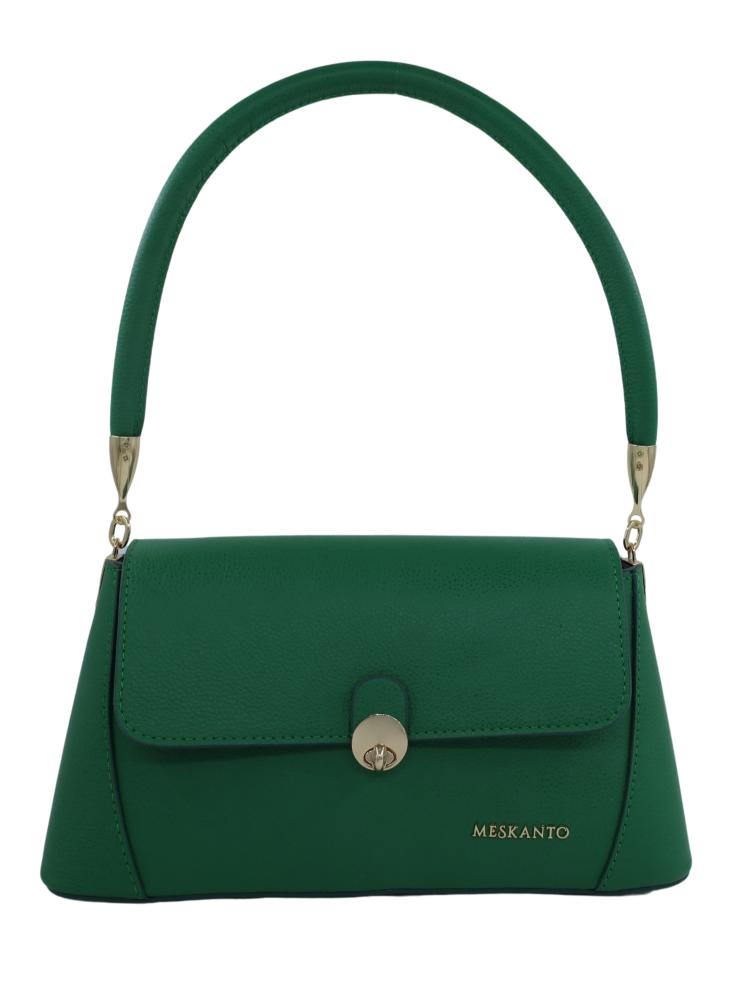 Meskanto - Hakiki Deri Kadın Omuz Çantası - MES-B-1002-Yeşil
