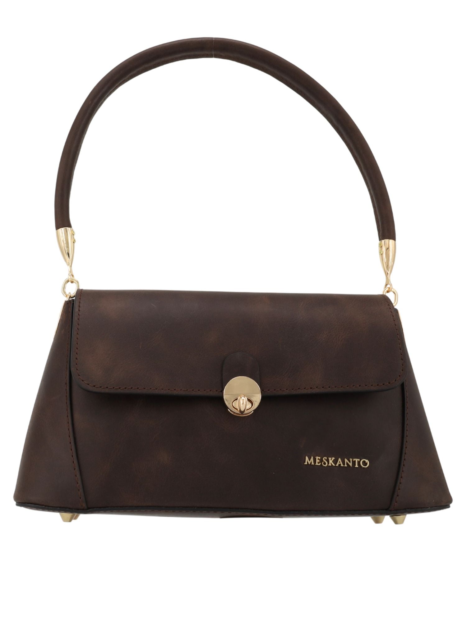 Meskanto - Diana Hakiki Deri Kadın Omuz Çantası - MES-B-1002-Acı Kahverengi