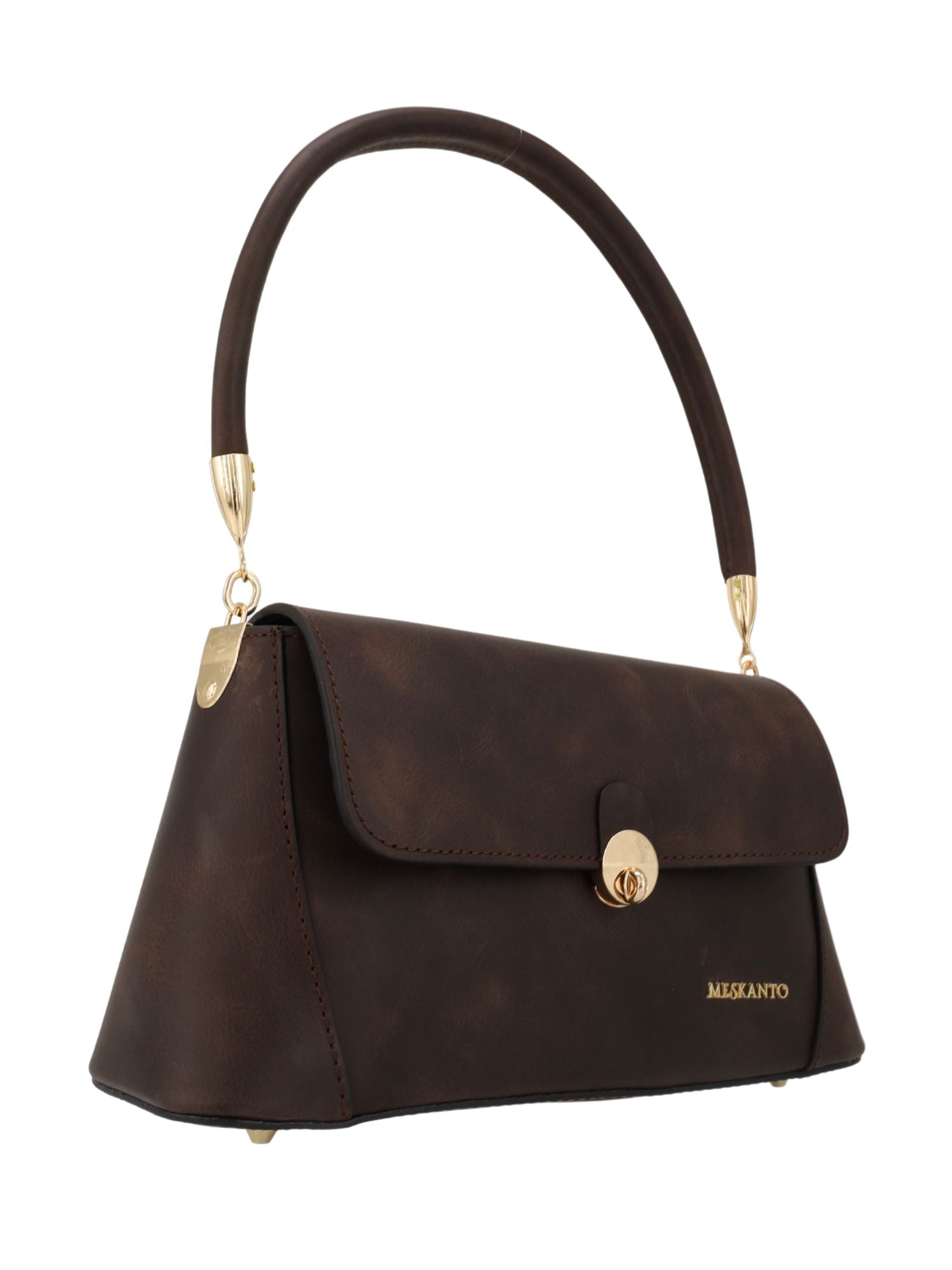 Meskanto - Diana Hakiki Deri Kadın Omuz Çantası - MES-B-1002-Acı Kahverengi