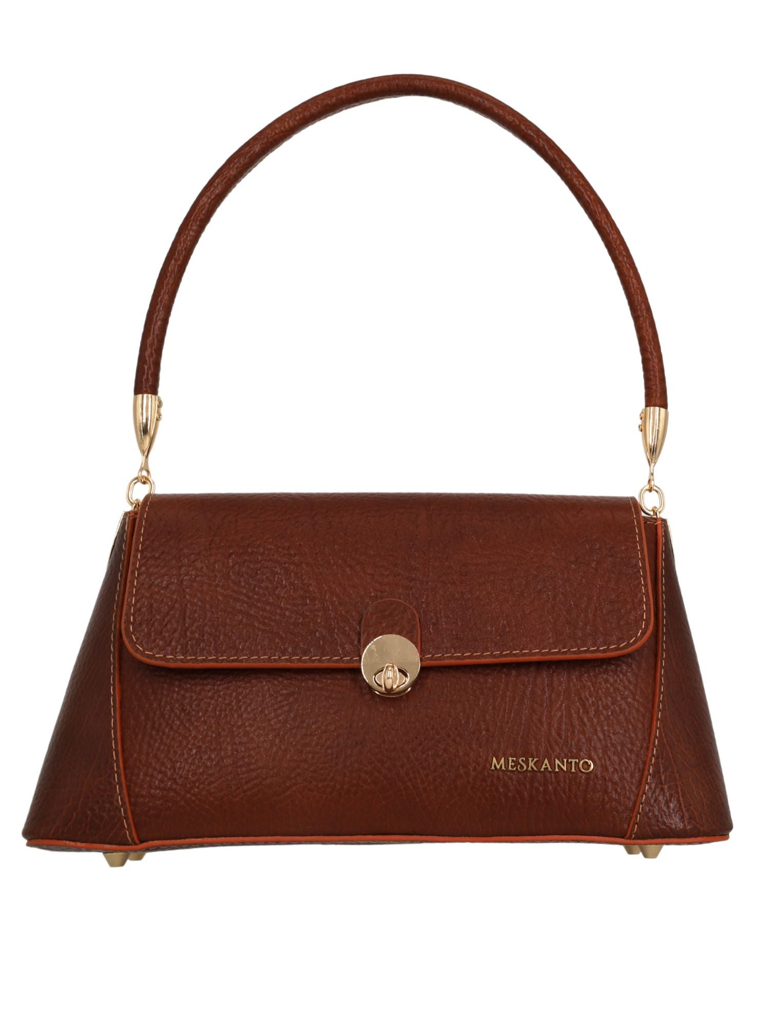 Meskanto - Hakiki Deri Kadın Omuz Çantası - MES-B-1002-Arizona Kahve