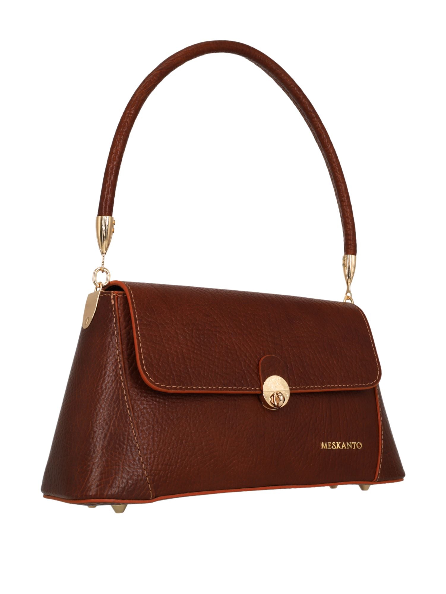 Meskanto - Hakiki Deri Kadın Omuz Çantası - MES-B-1002-Arizona Kahve