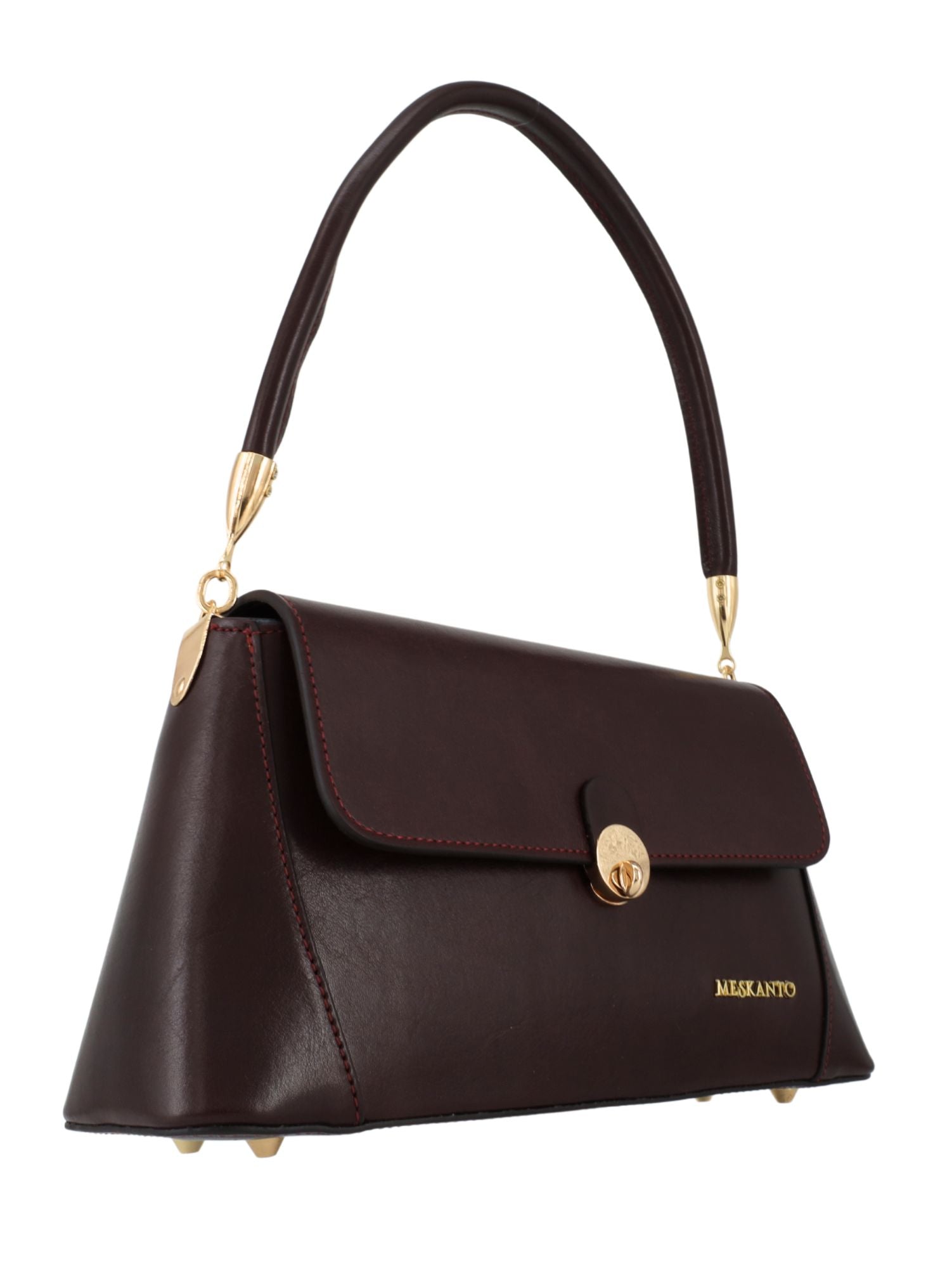 Meskanto - Diana Hakiki Deri Kadın Omuz Çantası - MES-B-1002-Bordo