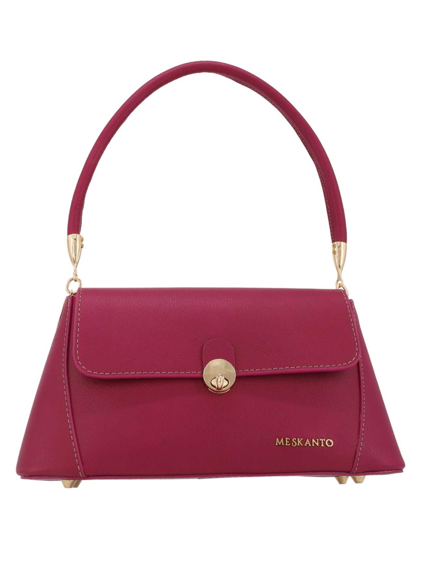 Meskanto - Hakiki Deri Kadın Omuz Çantası - MES-B-1002-Fuşya