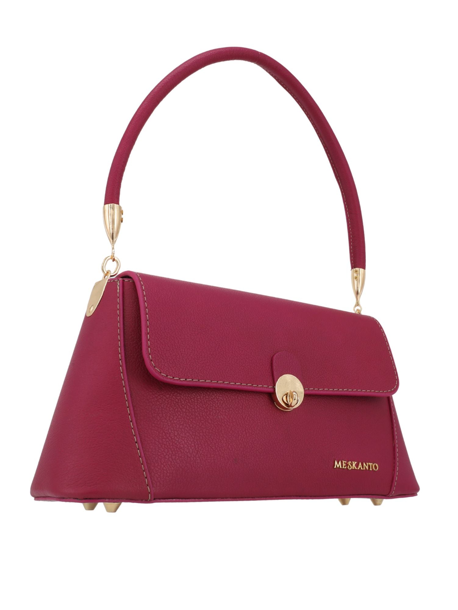 Meskanto - Hakiki Deri Kadın Omuz Çantası - MES-B-1002-Fuşya