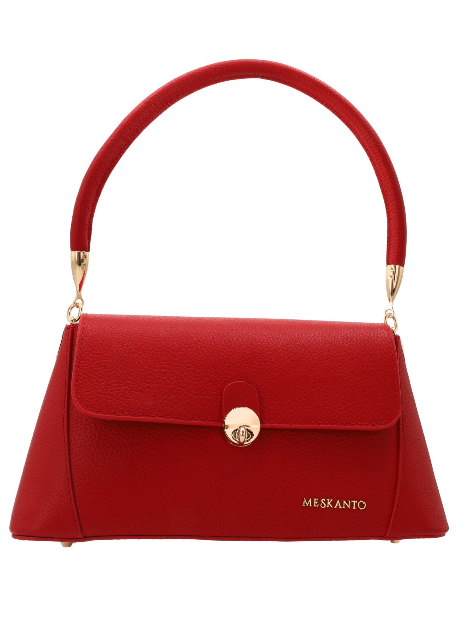 Meskanto - Hakiki Deri Kadın Omuz Çantası - MES-B-1002-Kırmızı