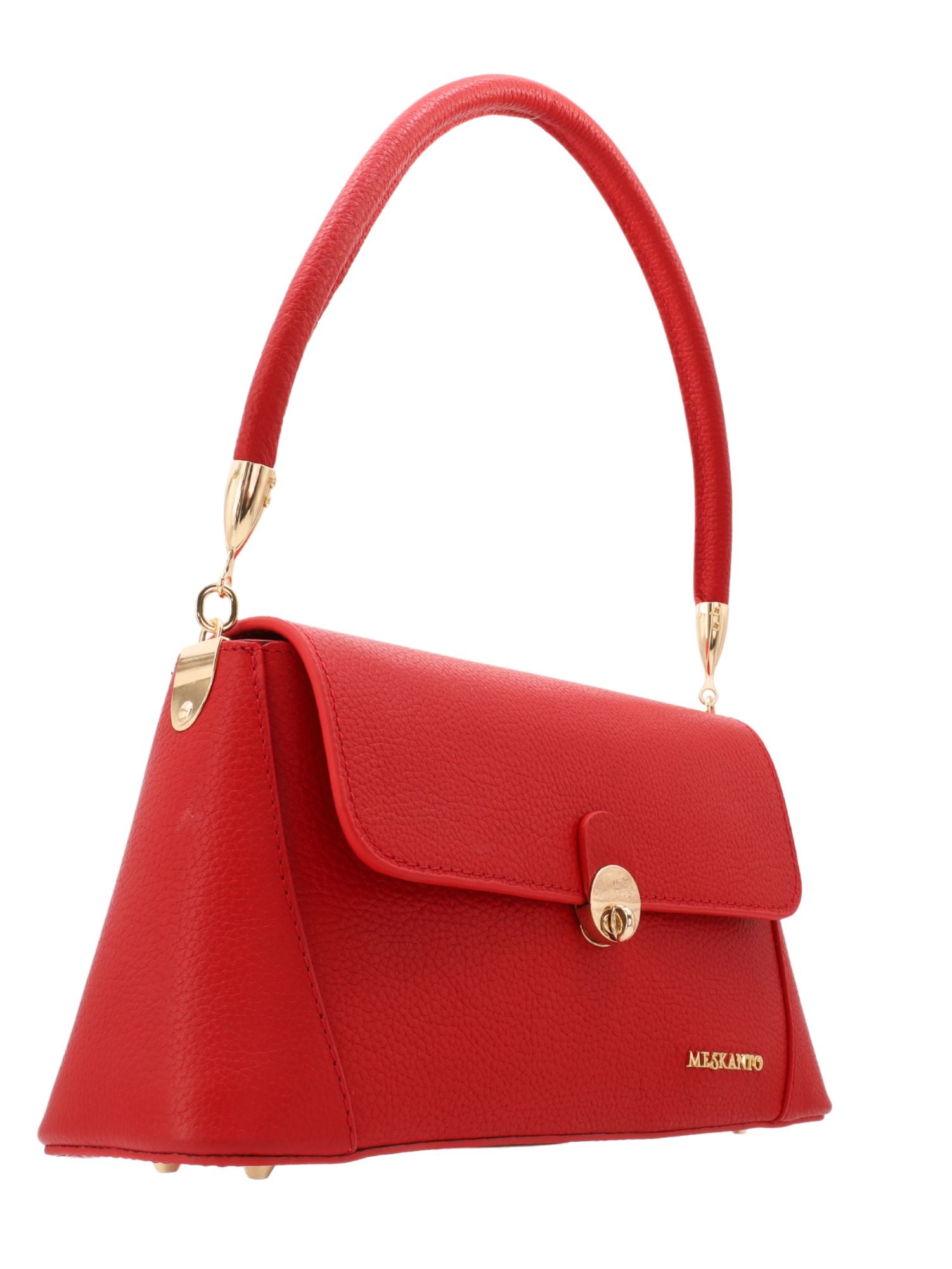 Meskanto - Hakiki Deri Kadın Omuz Çantası - MES-B-1002-Kırmızı