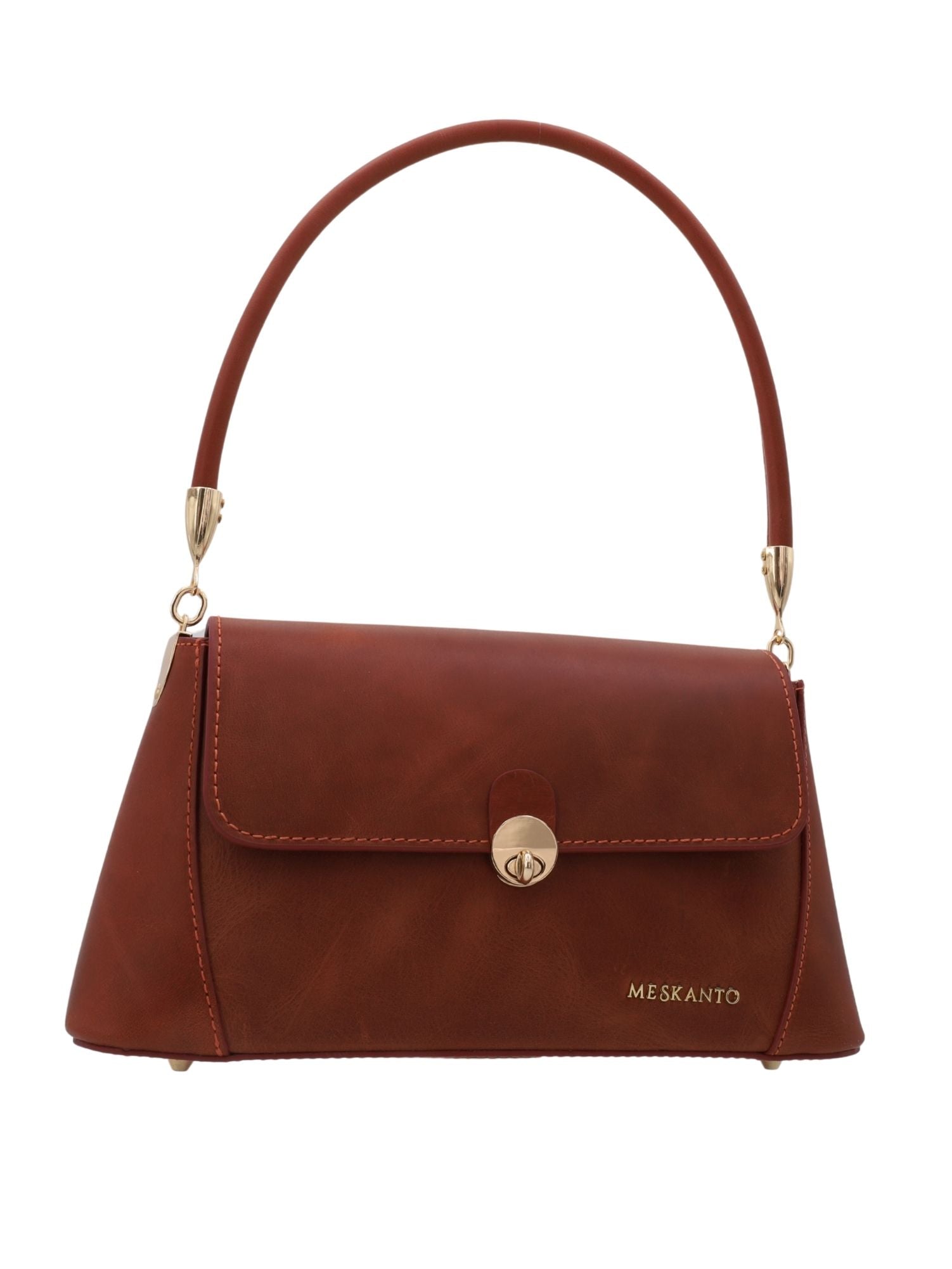Meskanto - Diana Hakiki Deri Kadın Omuz Çantası - MES-B-1002-Kızıl