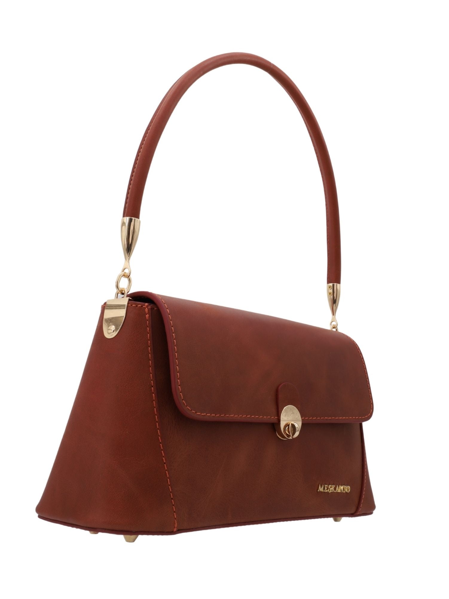 Meskanto - Diana Hakiki Deri Kadın Omuz Çantası - MES-B-1002-Kızıl
