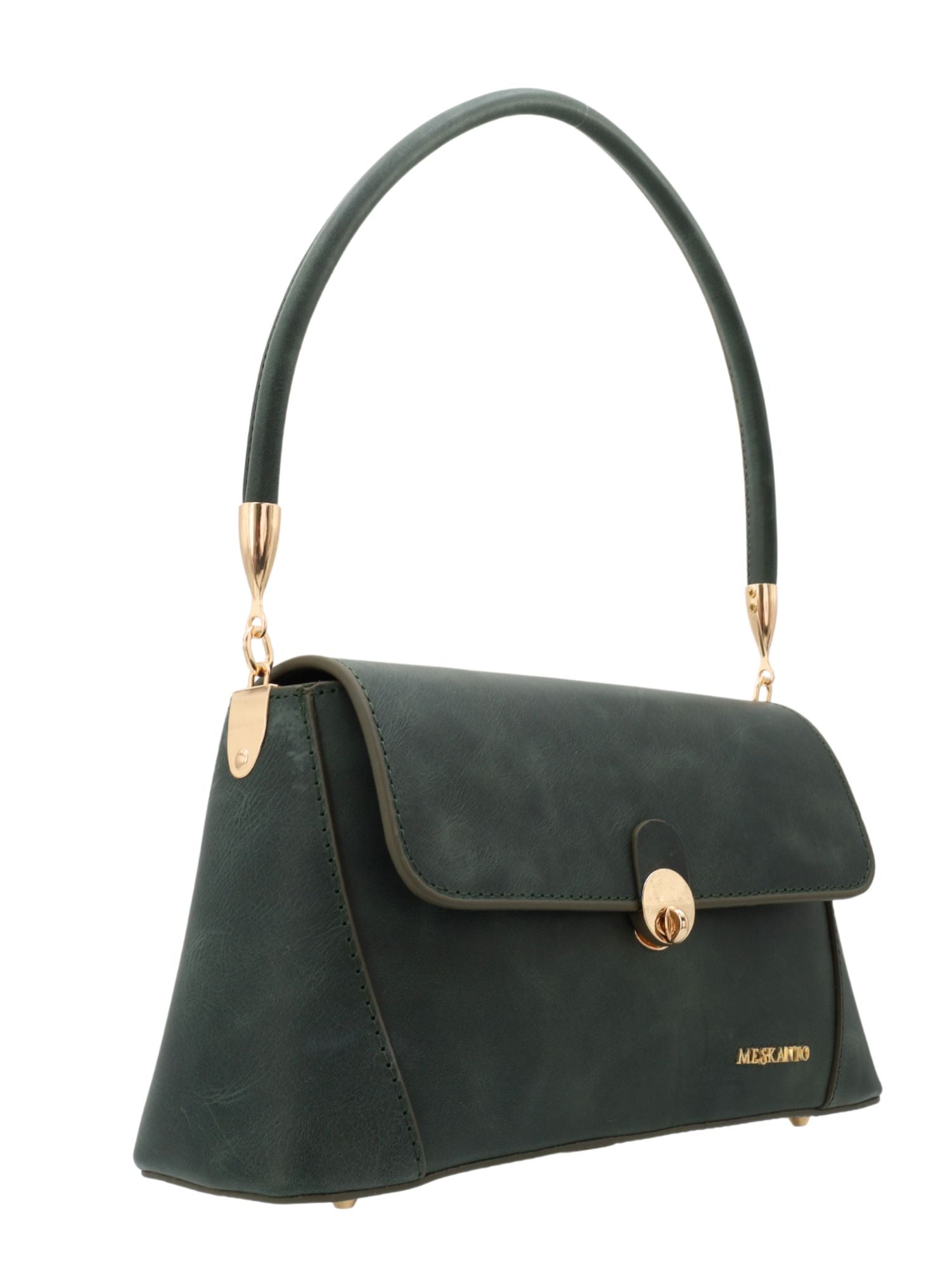 Meskanto - Diana Hakiki Deri Kadın Omuz Çantası - MES-B-1002 Zümrüt