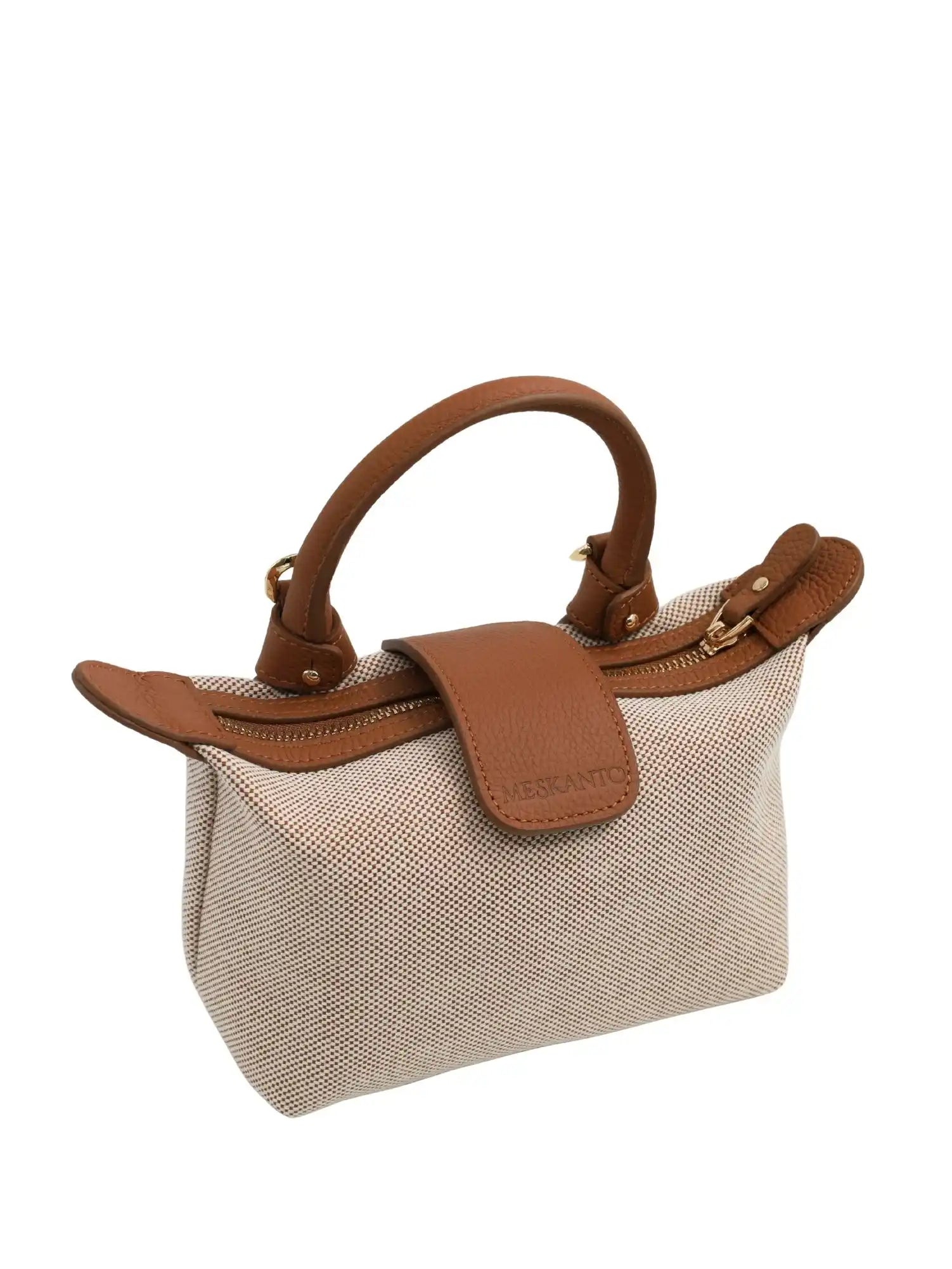 Lara Kanvas ve Hakiki Deri Mini El-Omuz Çantası