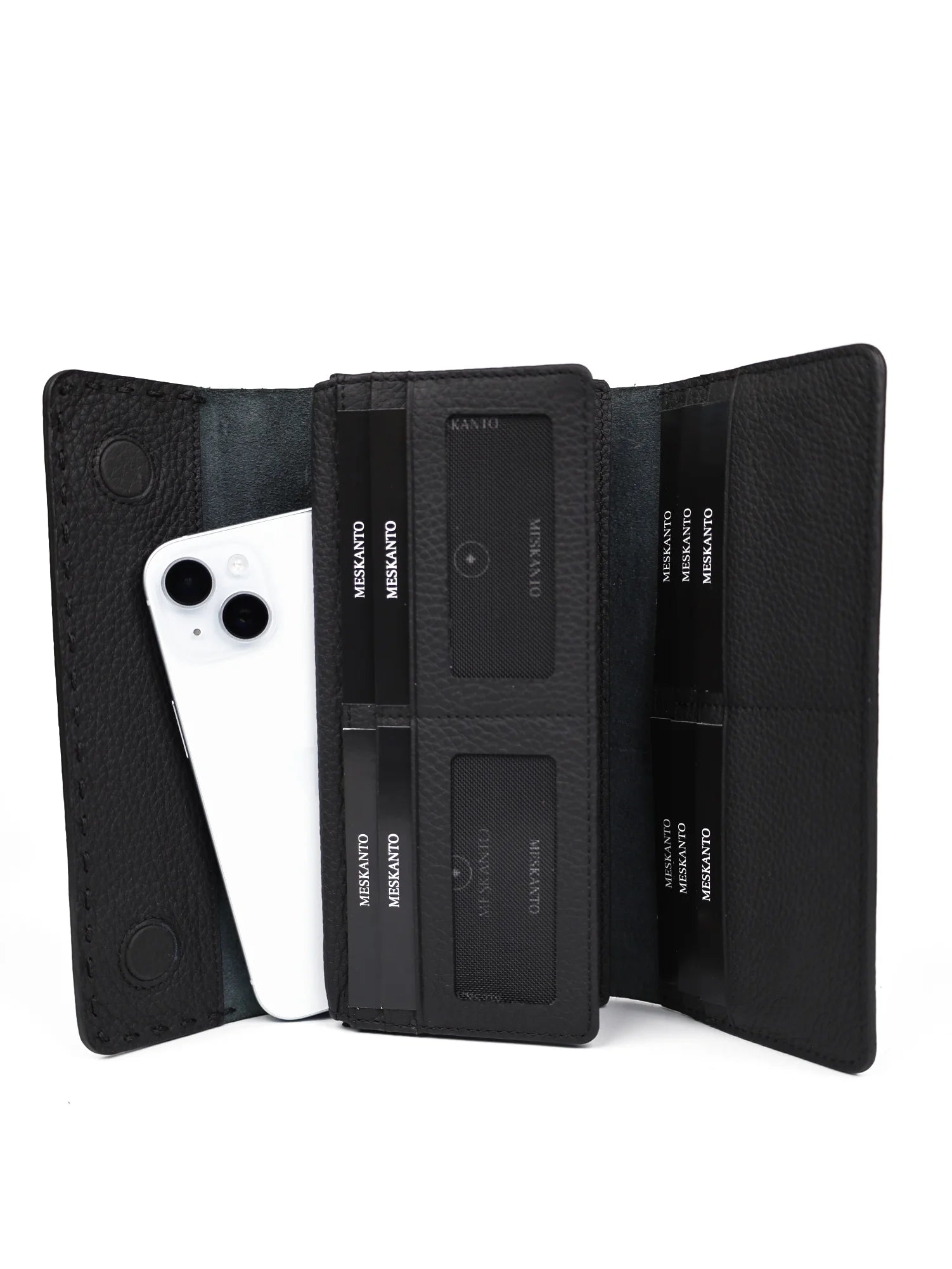 Clarice Hakiki Deri Telefon Bölmeli Kadın Cüzdan (Mor)