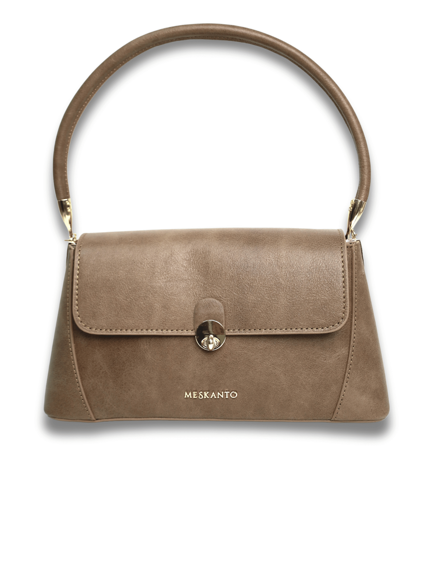 Meskanto - Diana Hakiki Deri Kadın Omuz Çantası - MES-B-1002 Vizon