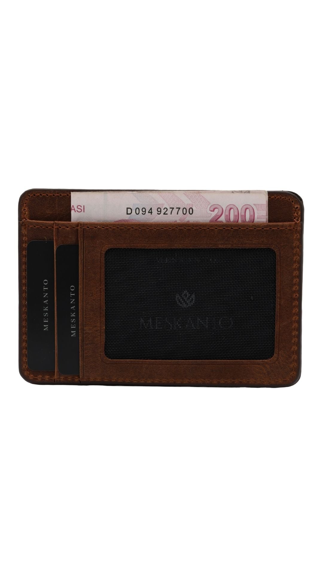 Meskanto - Miny Hakiki Deri Cüzdan -WST-358-T-Taba
