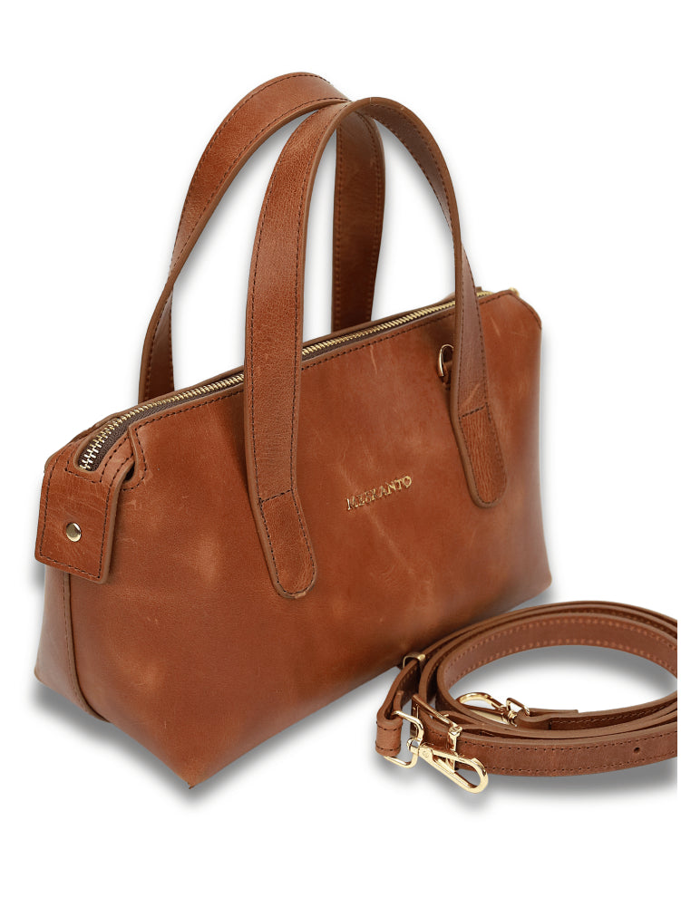 Handy Hakiki Deri Kadın El Omuz Çantası