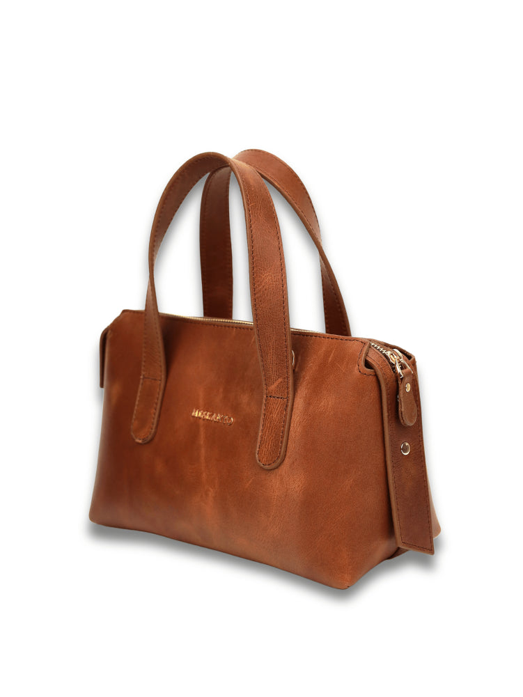 Handy Hakiki Deri Kadın El Omuz Çantası