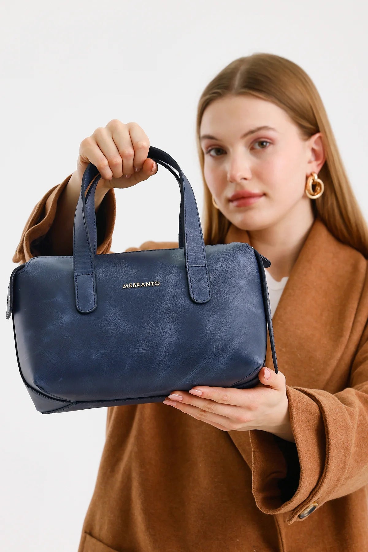 Handy Hakiki Deri Kadın El Omuz Çantası