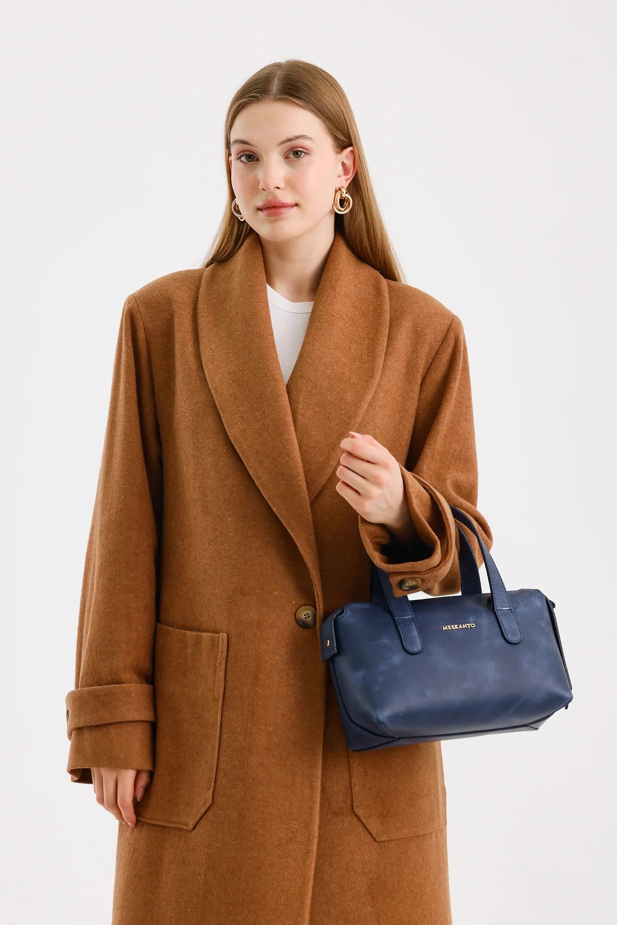 Handy Hakiki Deri Kadın El Omuz Çantası