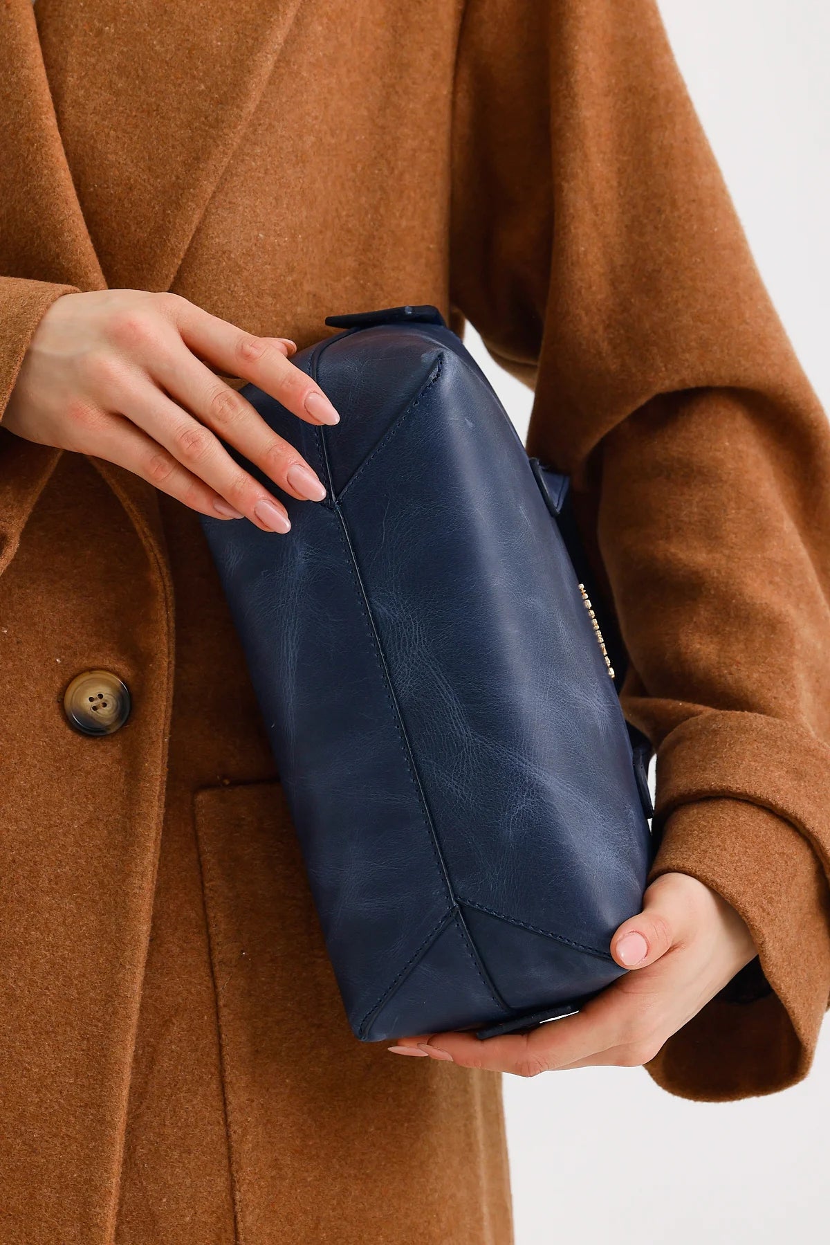 Handy Hakiki Deri Kadın El Omuz Çantası