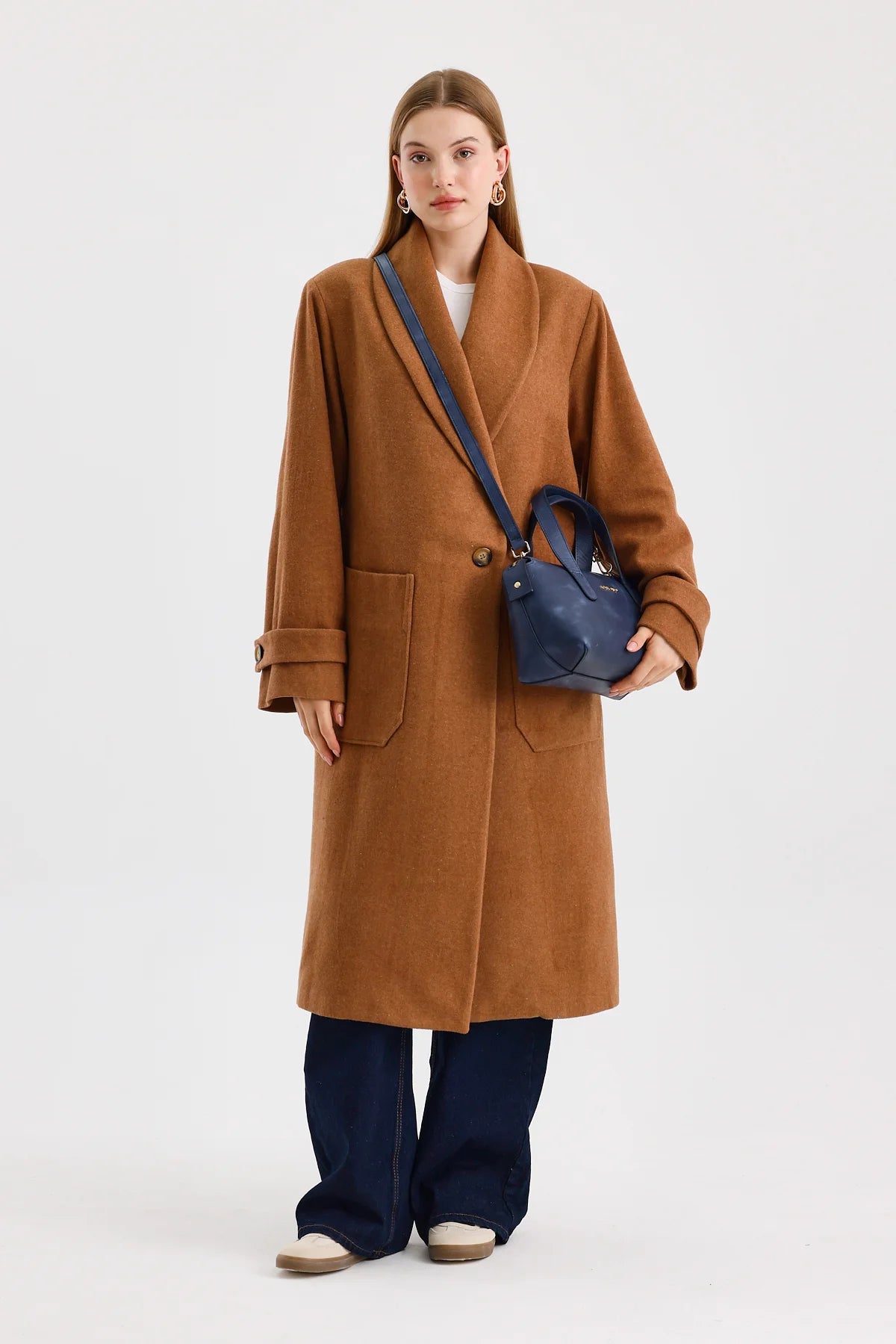 Handy Hakiki Deri Kadın El Omuz Çantası