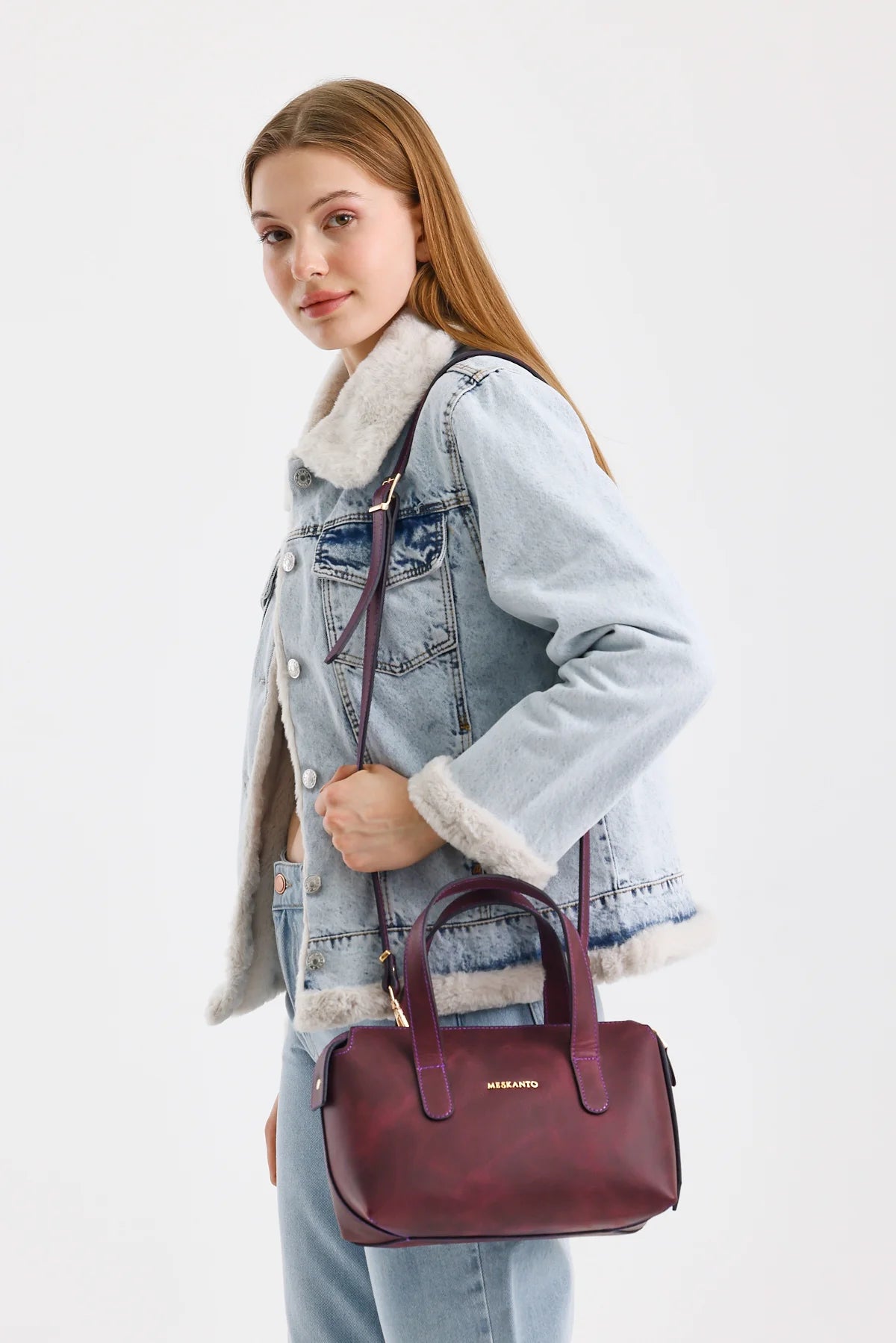 Handy Hakiki Deri Kadın El Omuz Çantası