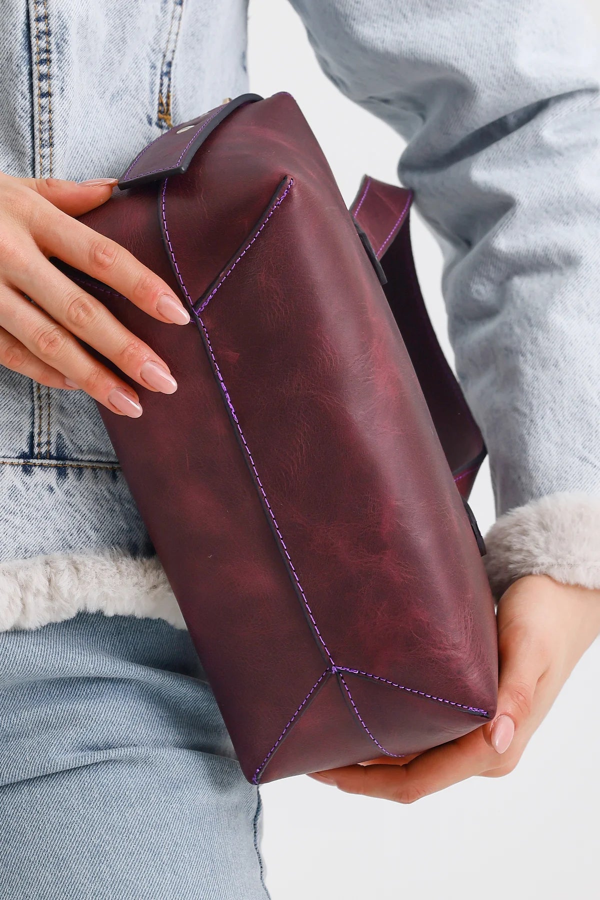 Handy Hakiki Deri Kadın El Omuz Çantası