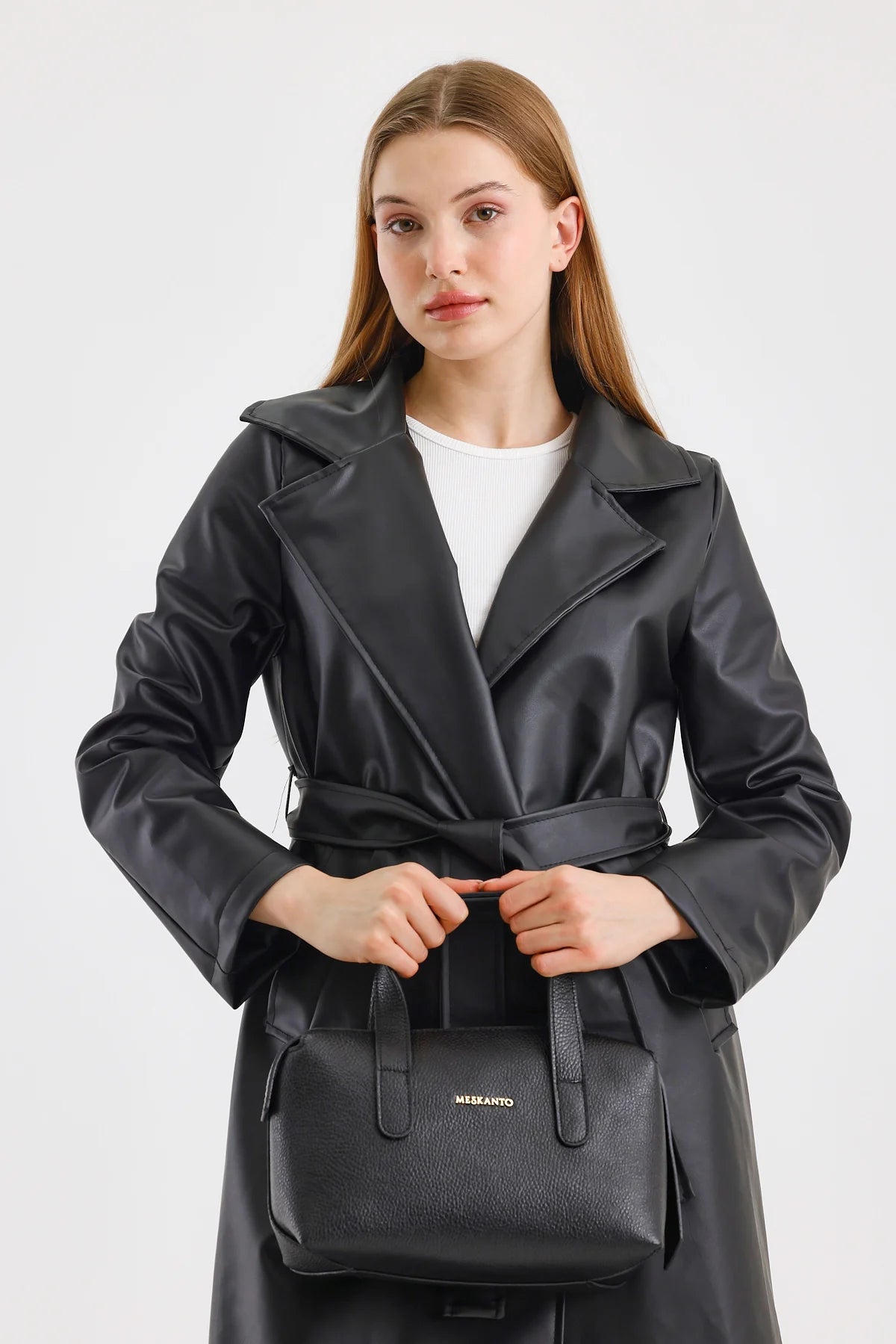 Handy Hakiki Deri Kadın El Omuz Çantası (Floater Bordo)