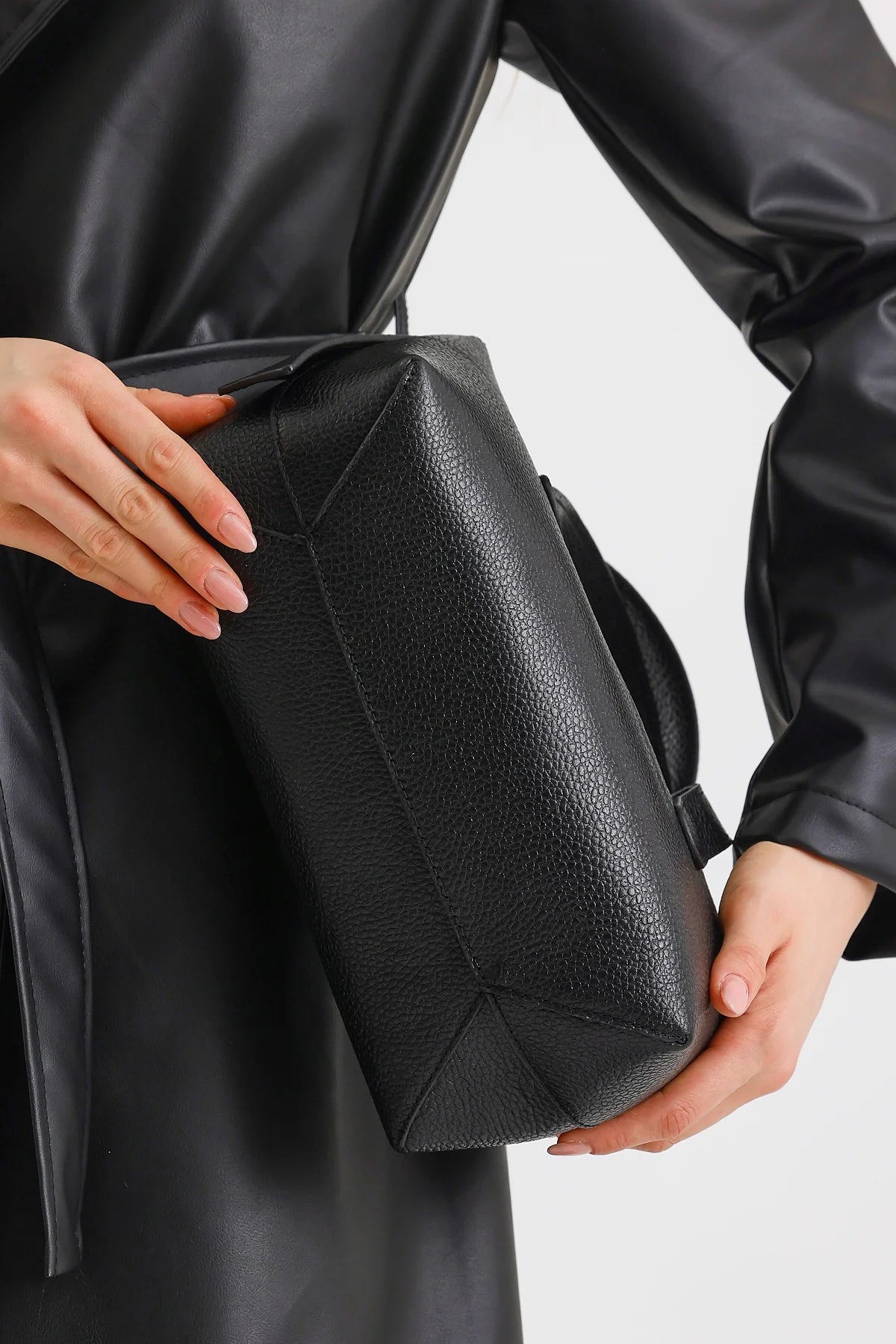 Handy Hakiki Deri Kadın El Omuz Çantası (Floater Bordo)