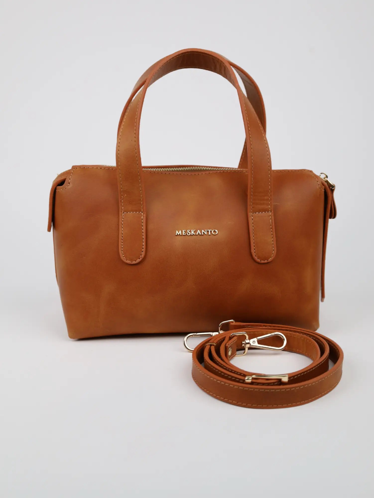 Handy Hakiki Deri Kadın El Omuz Çantası (Floater Bordo)