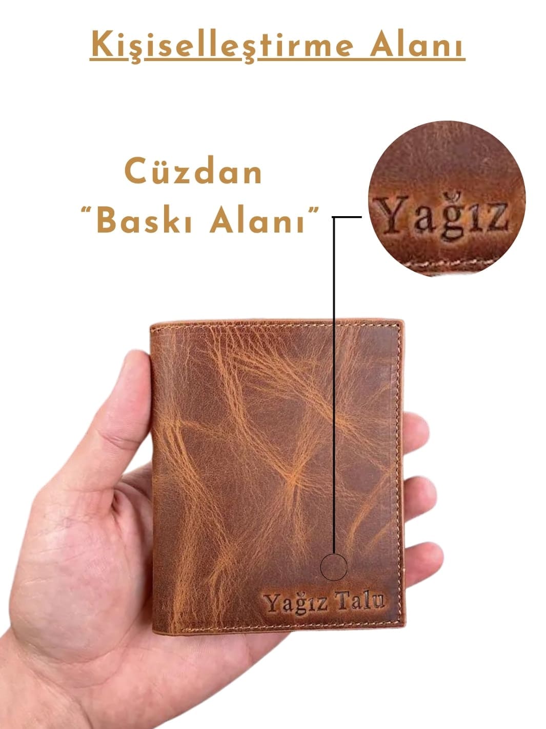 Luna Hakiki Deri Fermuarlı Cüzdan