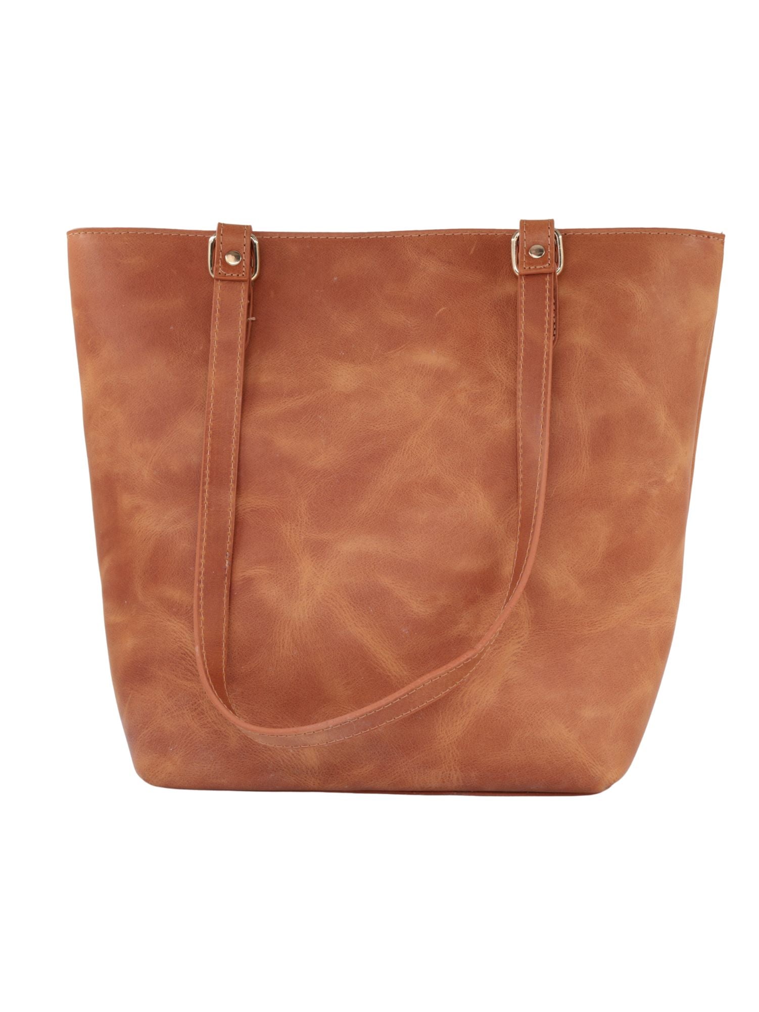 Meskanto - Tote Hakiki Deri Kadın Alışveriş Kol ve Omuz Çantası -MES-T-1001-TABA