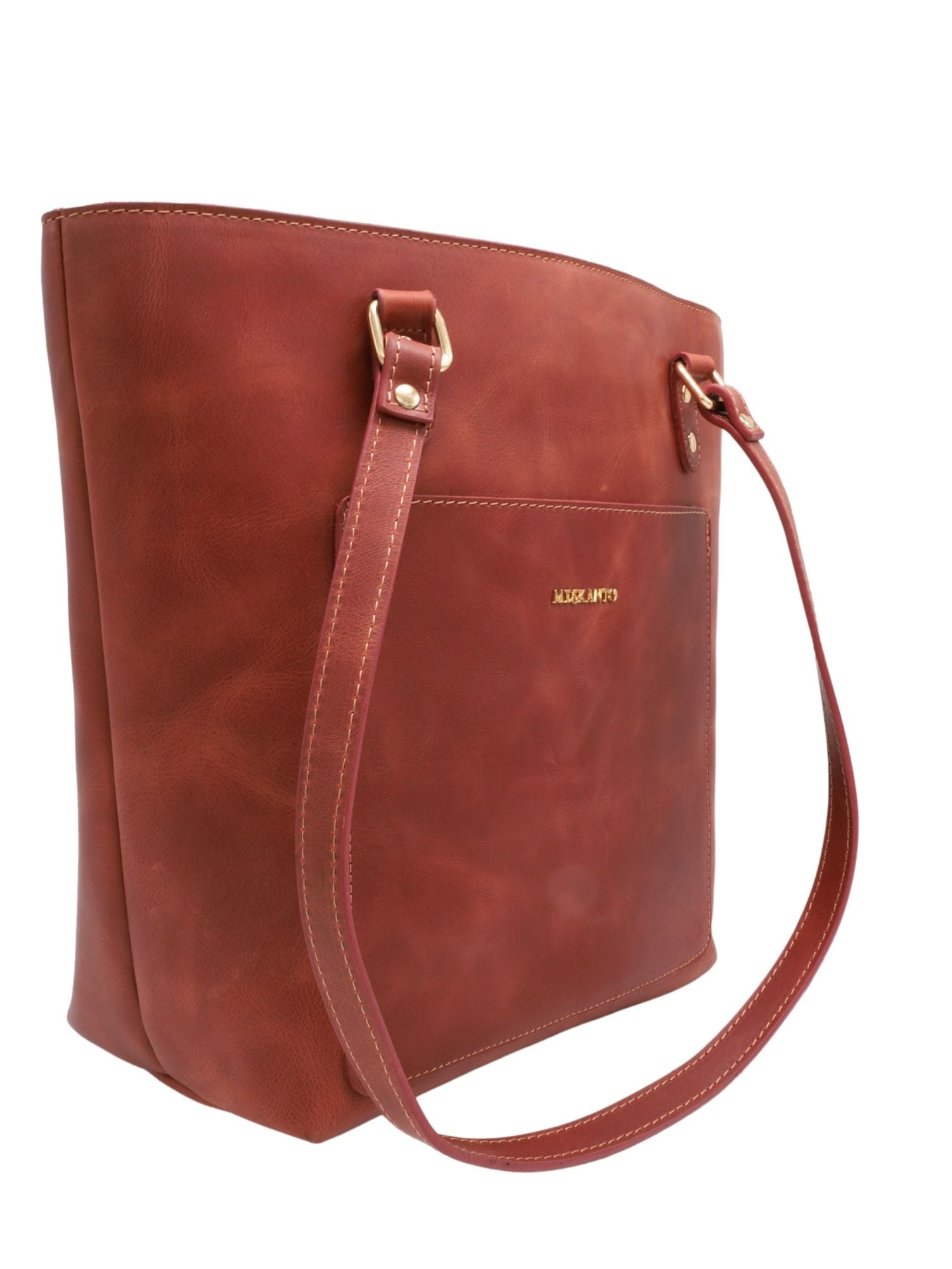 Tote Hakiki Deri Kadın Alışveriş Kol ve Omuz Çantası