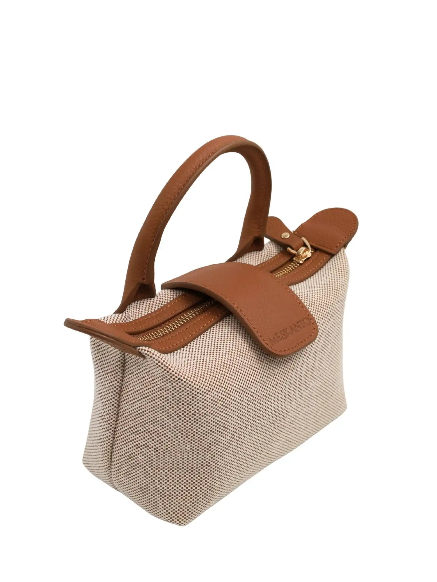 Lara Kanvas ve Hakiki Deri Mini El-Omuz Çantası