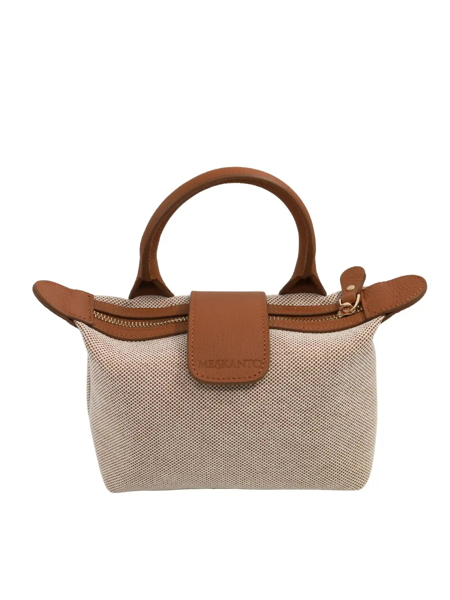 Lara Kanvas ve Hakiki Deri Mini El-Omuz Çantası