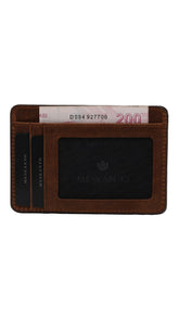 Meskanto - Miny Hakiki Deri Cüzdan  -WST-358-T-Taba