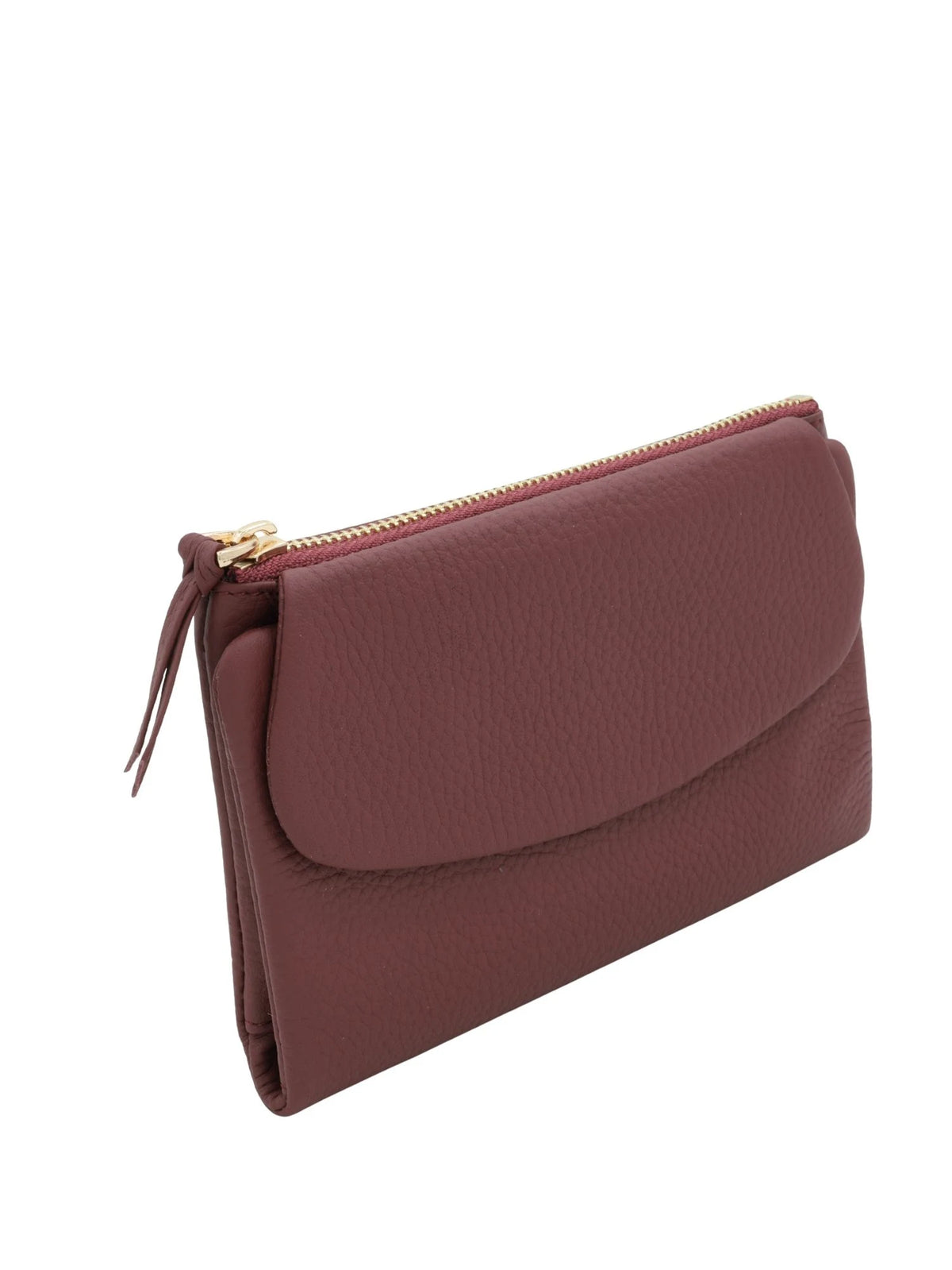 Mini Daisy Hakiki Deri Kadın Cüzdan - Bordo