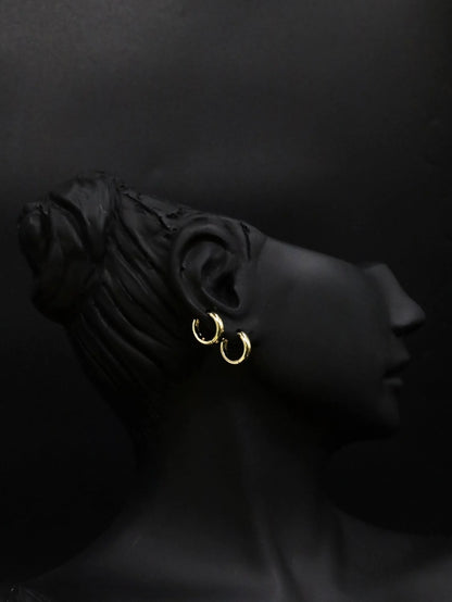 Gold Mini Halka Çelik Küpe