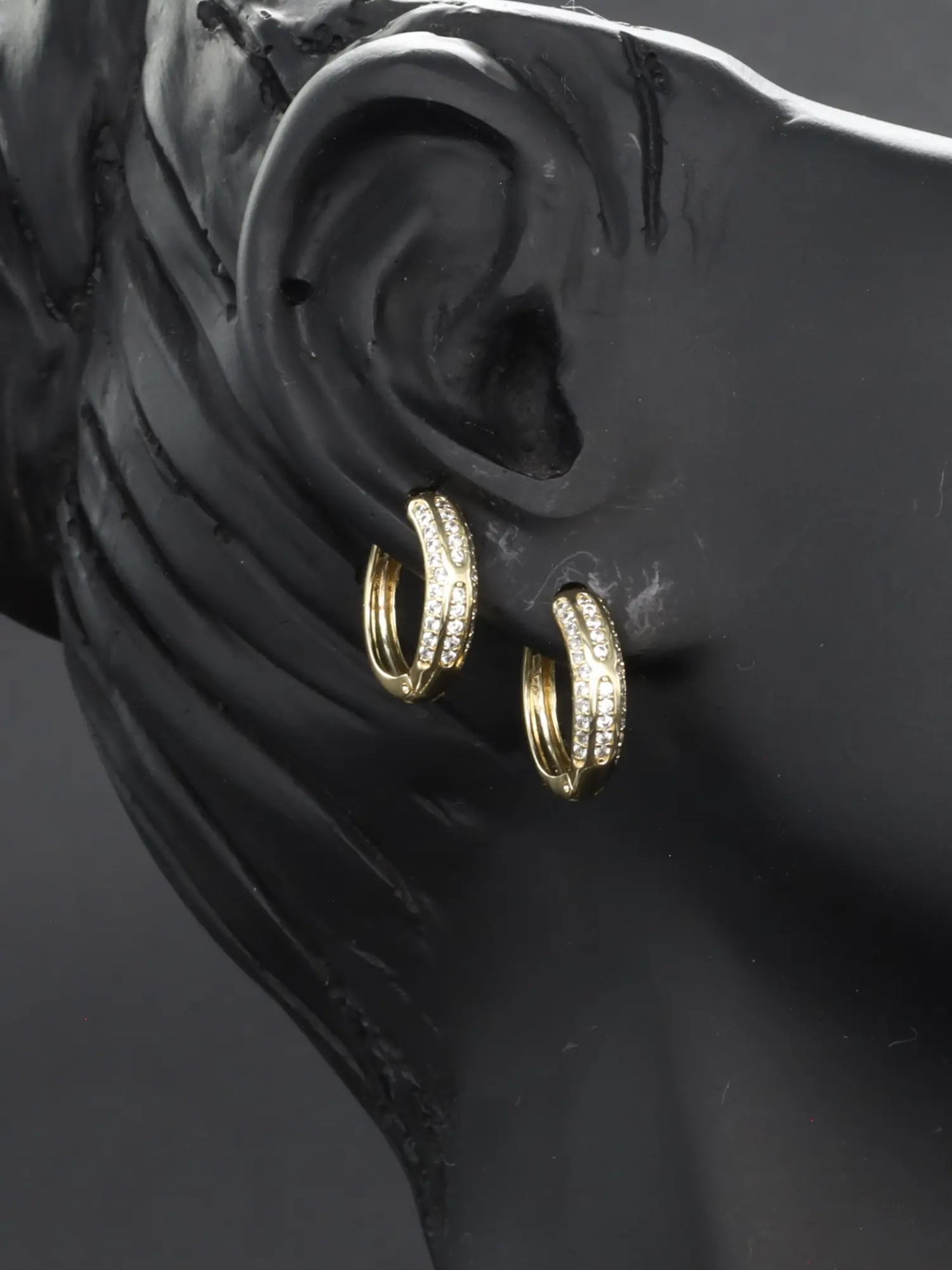 Işıltılı Gold Halka Küpe