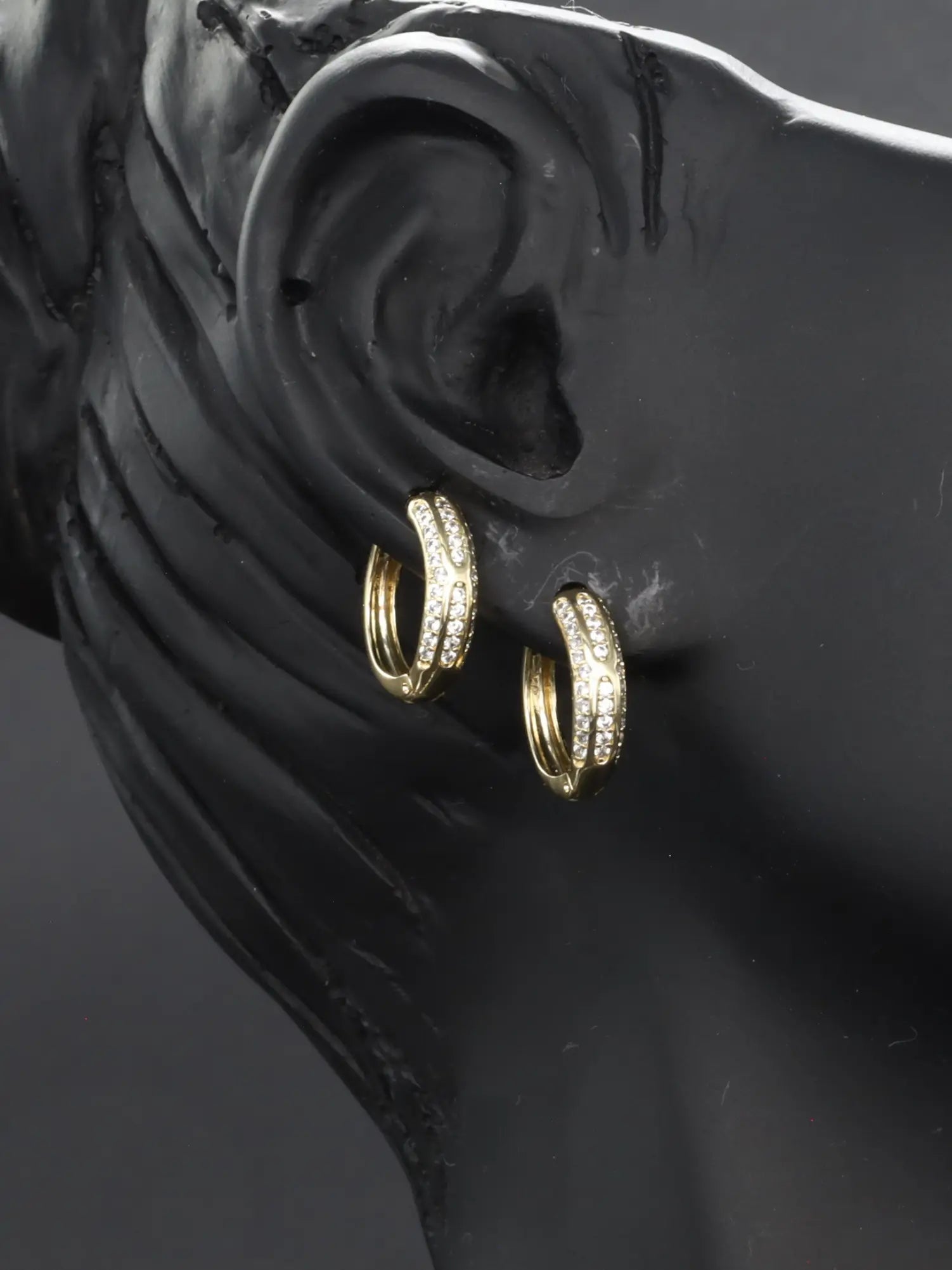 Işıltılı Gold Halka Küpe