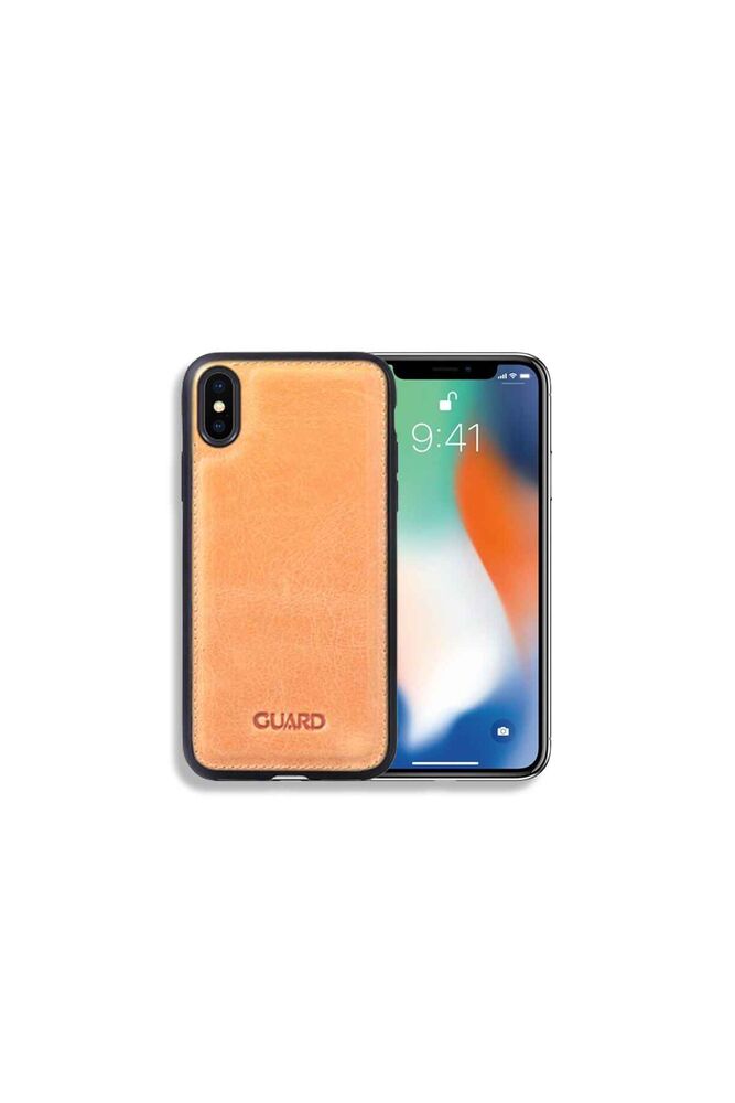 Meskanto Guard Antik Deri Sarı iPhone X / XS Kılıfı