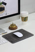 Dikiş Detaylı Antik Gri Deri Mouse Pad 26 x 20 Cm - Meskanto