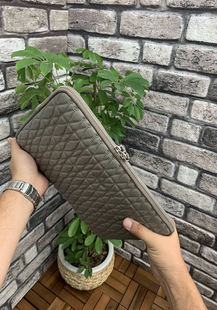 Meskanto Guard Nakış Desenli Vizon Clutch Çanta