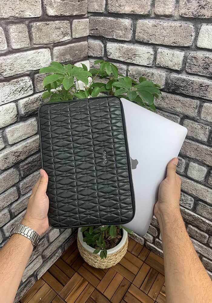 Nakış Desenli Yeşil Clutch Çanta - Meskanto