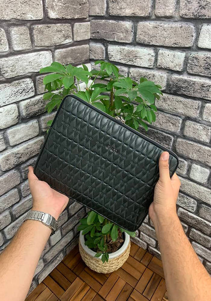 Nakış Desenli Yeşil Clutch Çanta - Meskanto